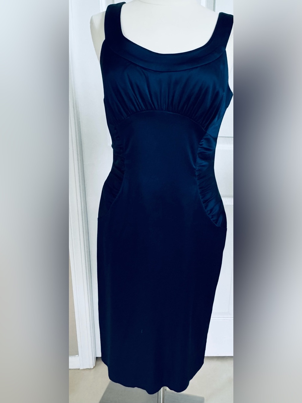 Donna Ricco elegant Strapless Navy Blue Cocktail Dress size 8